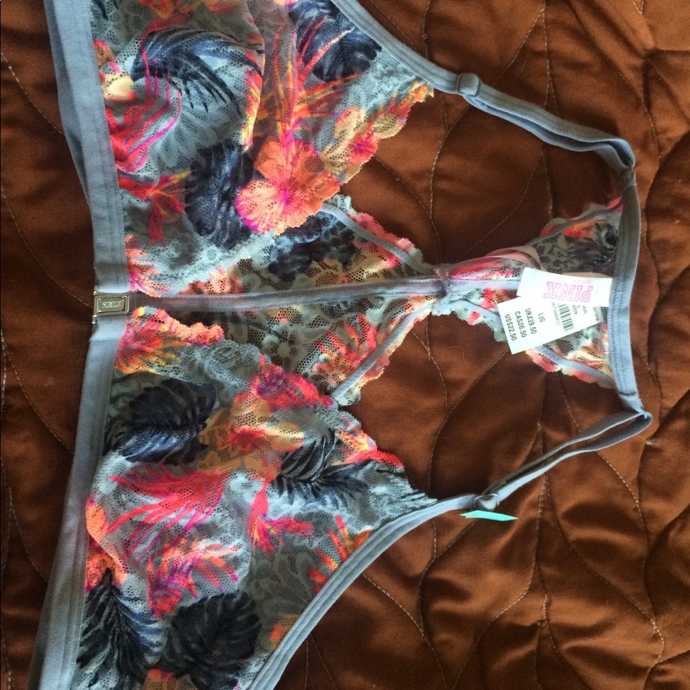 Lace front closure bralette